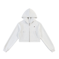 Social Relics™ Women’s All-Time Cropped Zip Hoodie – Cosmic Stone