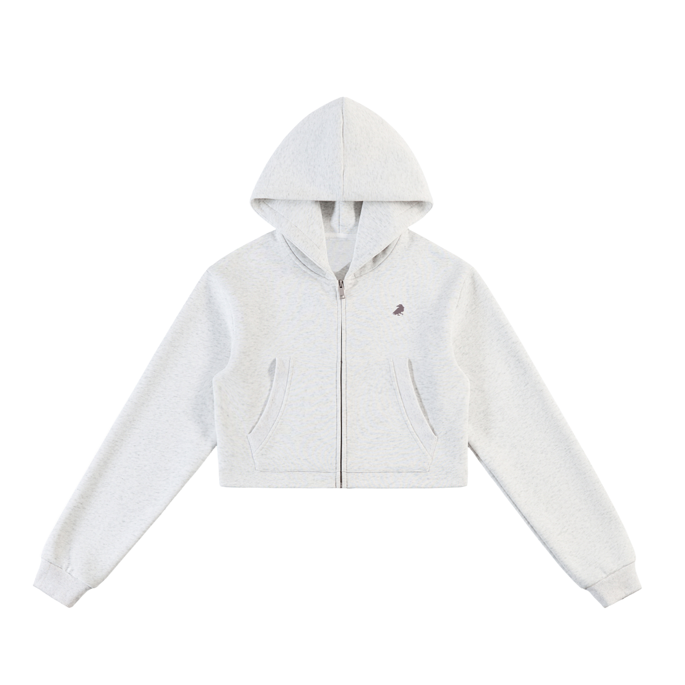 Social Relics™ Women’s All-Time Cropped Zip Hoodie – Cosmic Stone