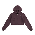Social Relics™ Women’s All-Time Cropped Zip Hoodie – Everplum