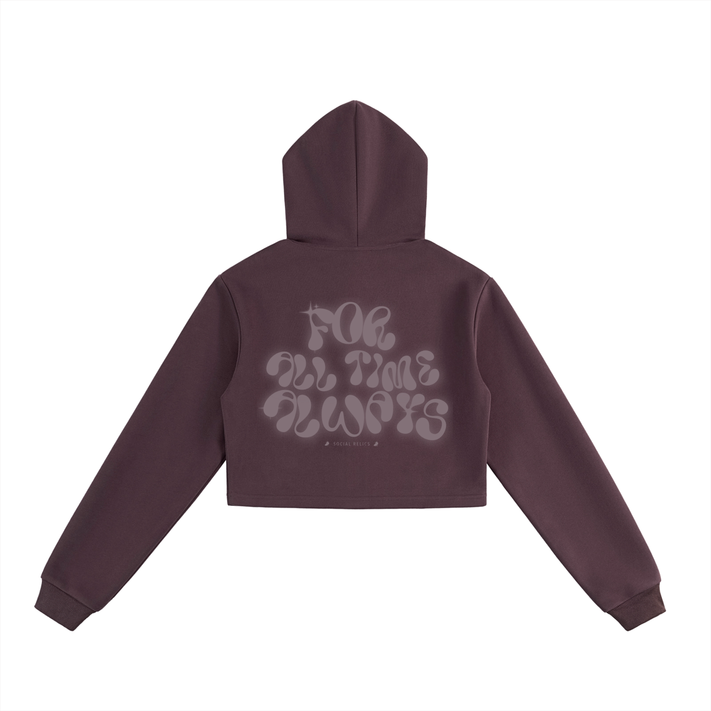 Social Relics™ Women’s All-Time Cropped Zip Hoodie – Everplum