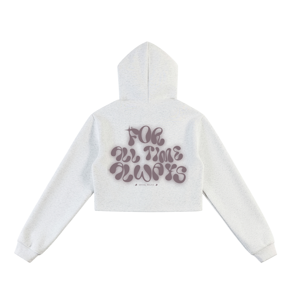 Social Relics™ Women’s All-Time Cropped Zip Hoodie – Cosmic Stone