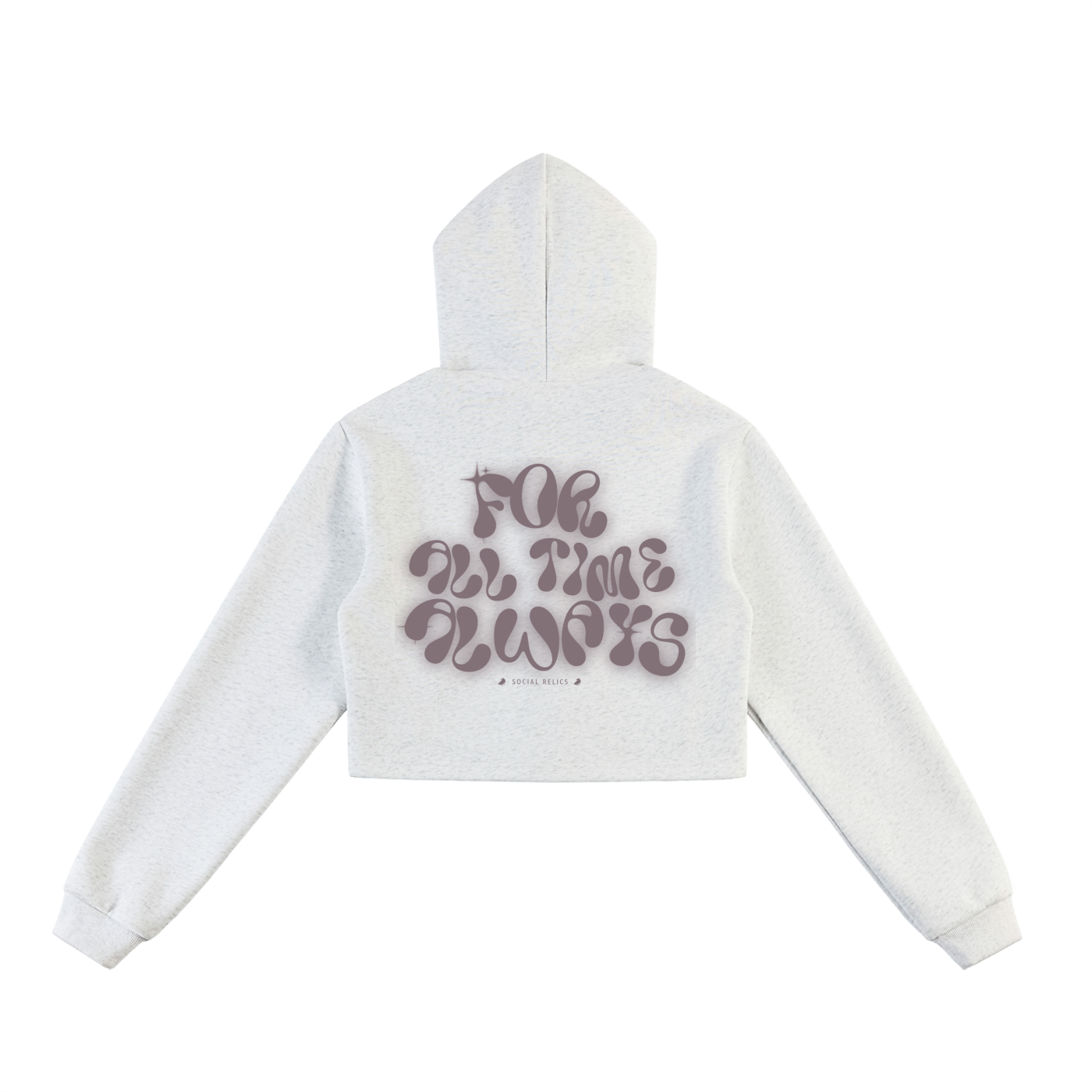 Social Relics™ Women’s All-Time Cropped Zip Hoodie – Cosmic Stone