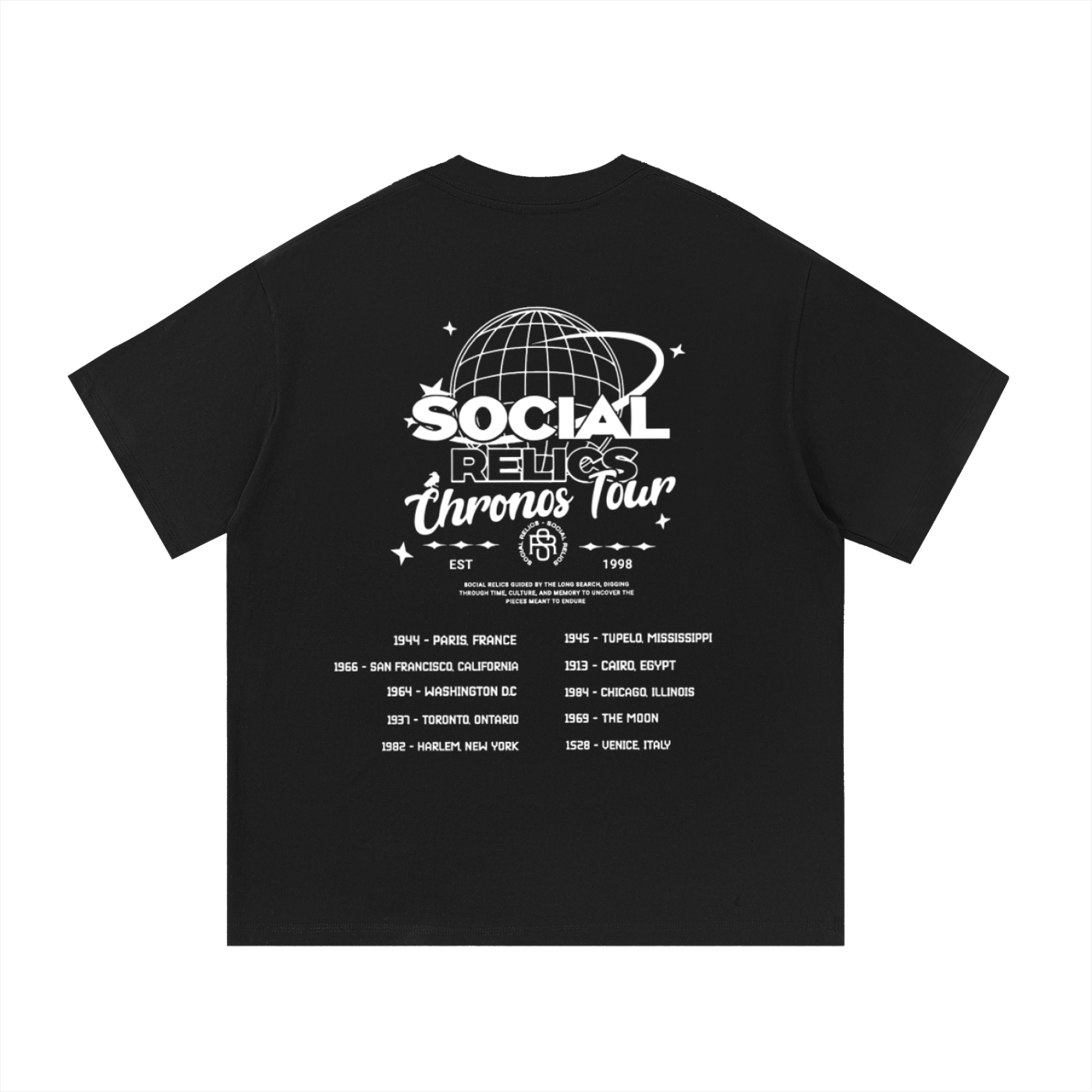 Social Relics™ Chronos Tour T-Shirt – Black